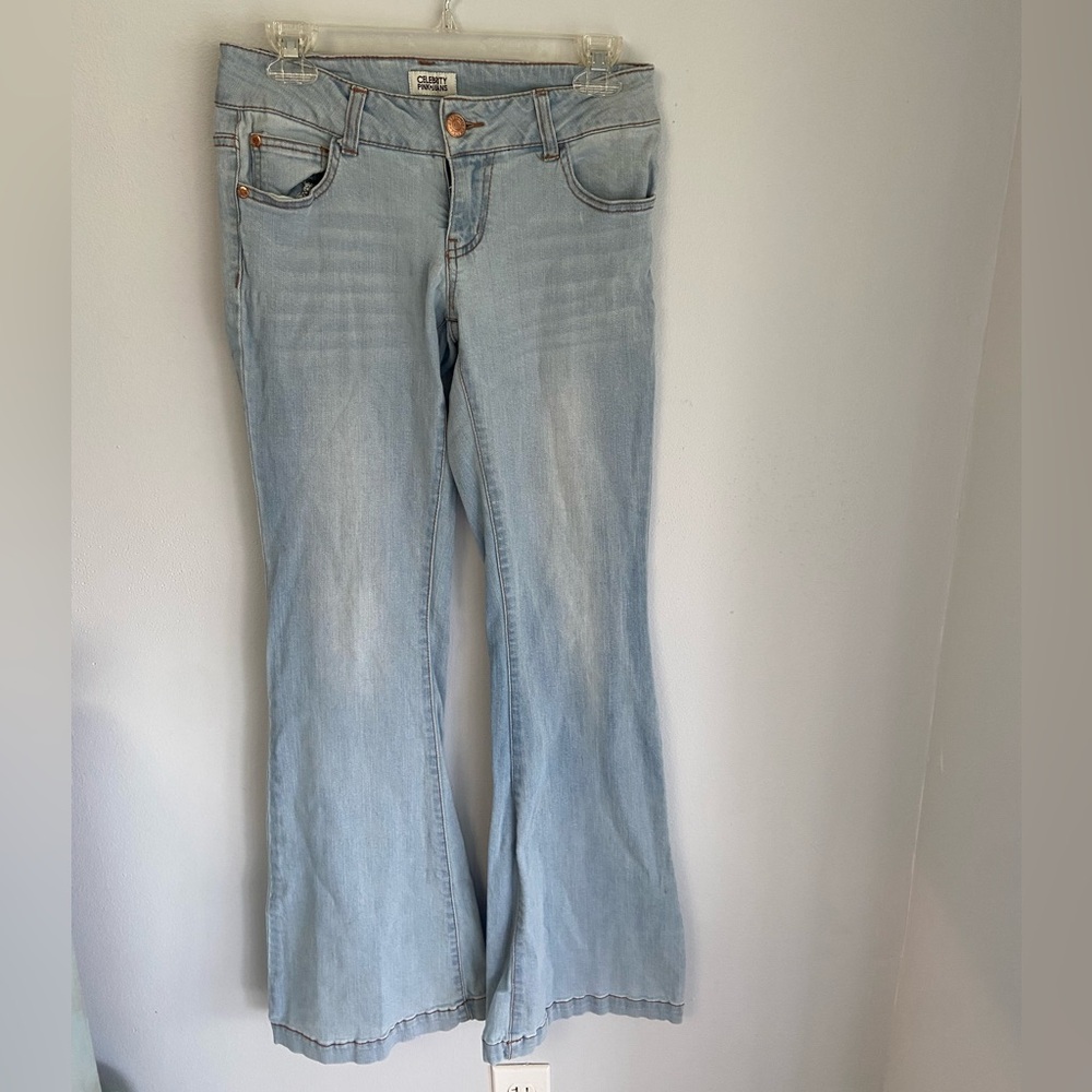 Celebrity Pink Blue Flare Wide Leg Jeans